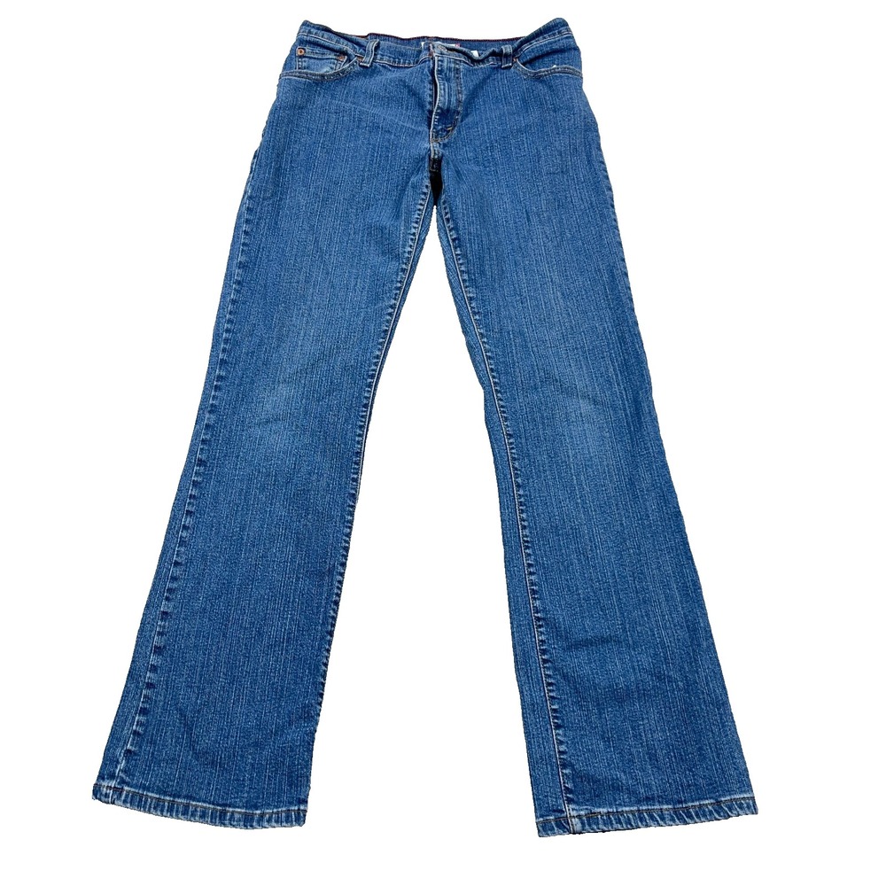 Vintage Levis 550 Jeans Women 12 Long Relaxed Bootcut Med Wash Y2K 2000s A98